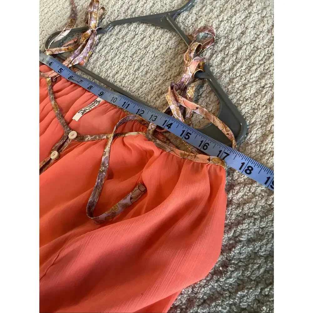Free People Intimately Bali Sweet Nothing Mini Dress S Coral